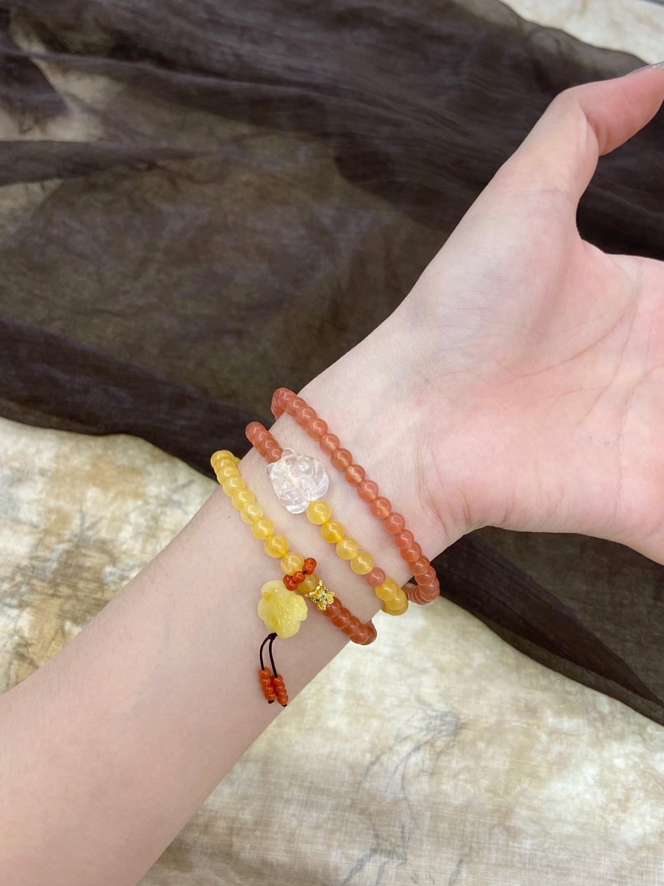 Beeswax Triple-Wrap Bracelet