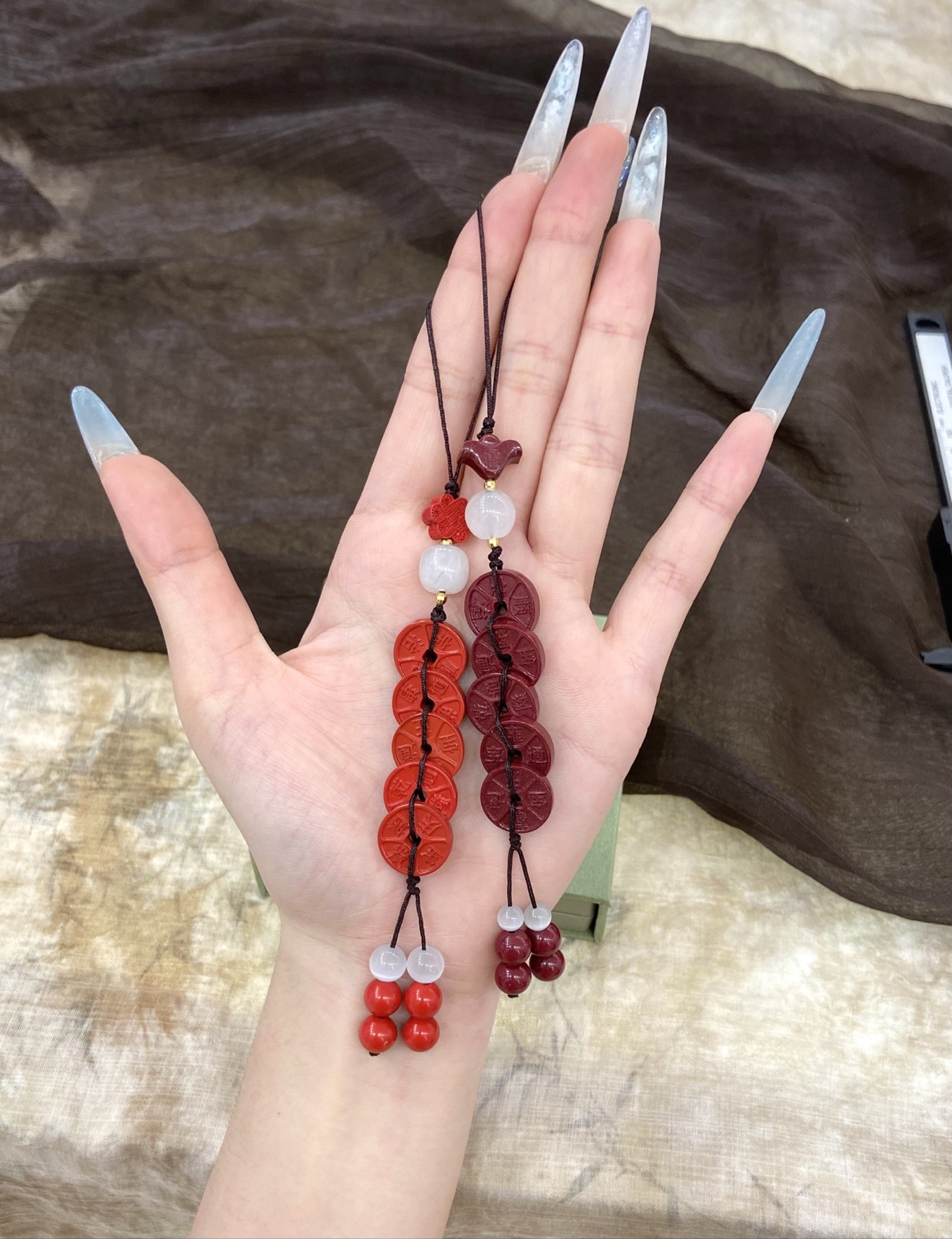 Cinnabar Five-Emperor Coins Hanging