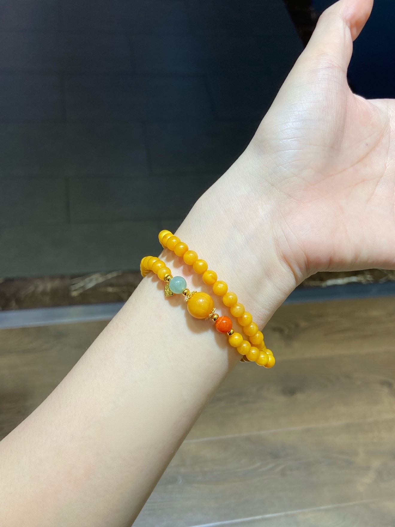 Aged Beeswax Fortune Bracelet