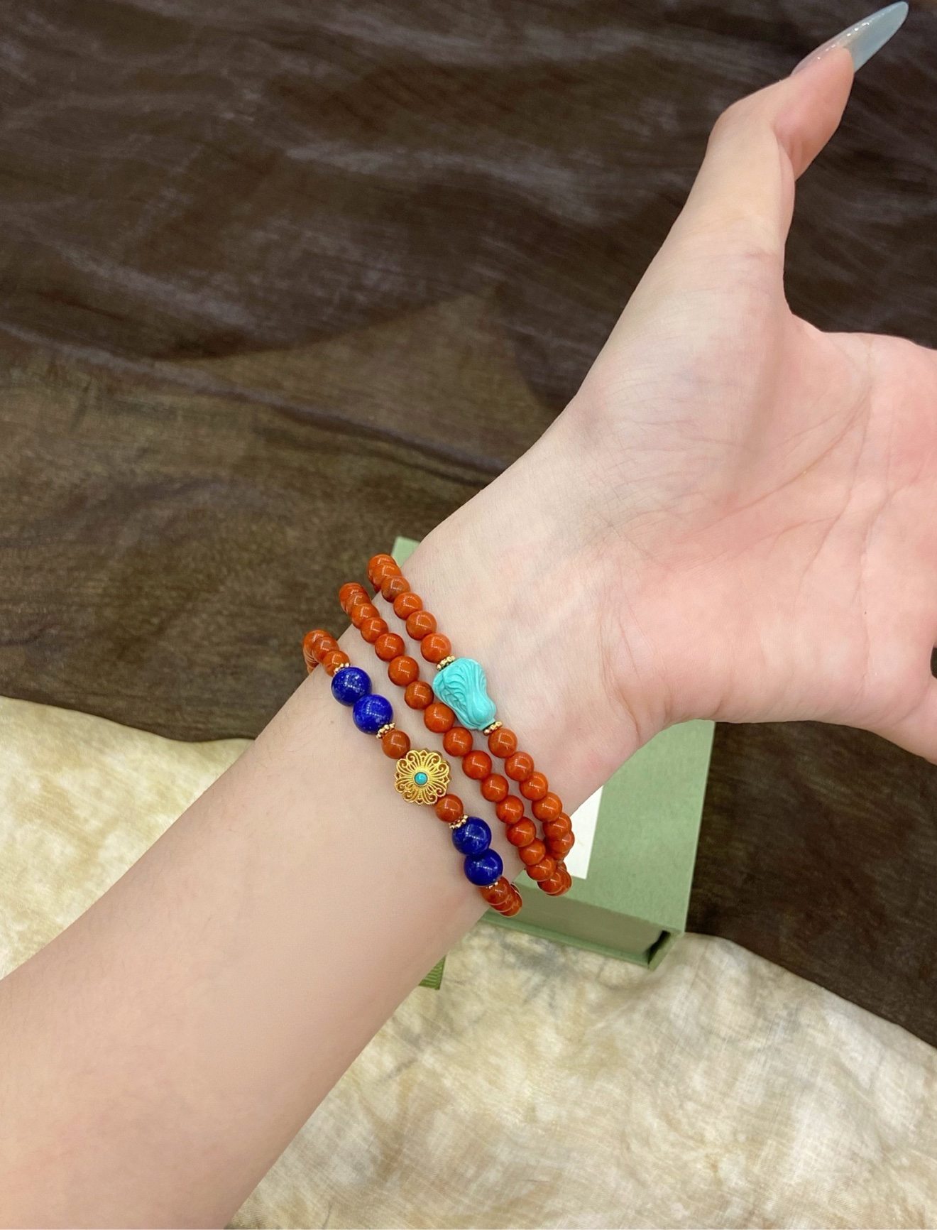 Nanhong Baicai Triple-Wrap Bracelet